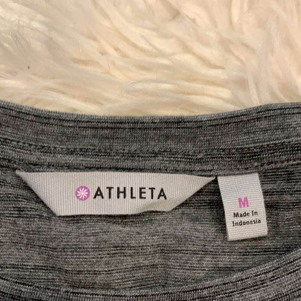 NWT Athleta ‘Avenues’ long sleeve soft stretch knit dress with side ruching M - Picture 7 of 11